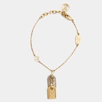 Pre Owned Louis Vuitton Nanogram Two Tone Bracelet