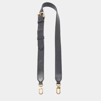 Pre Owned Louis Vuitton Black Leather Bag Shoulder Strap