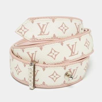 Pre Owned Louis Vuitton Pink Monogram Canvas Belt 90 CM