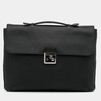 Louis Vuitton Black Taurillon Serviette Dorian Briefcase