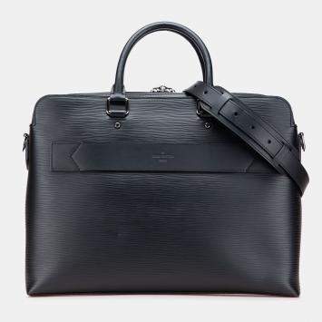 Pre Owned Louis Vuitton Black Epi Brooks Bag