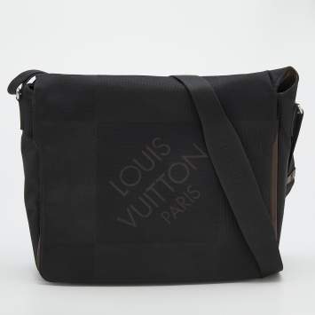 Pre Owned Louis Vuitton Black Damier Geant Canvas Messenger Bag
