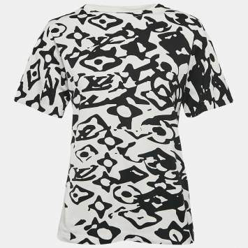 Pre Owned Louis Vuitton X Urs Fischer Grey Printed Jersey T-Shirt S