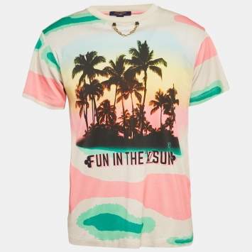 Pre Owned Louis Vuitton Multicolor Epi Print Cotton T-Shirt M