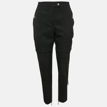 Louis Vuitton Black Wool Zip Detail Trousers M