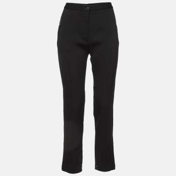 Louis Vuitton Black Wool Tapered Trousers M