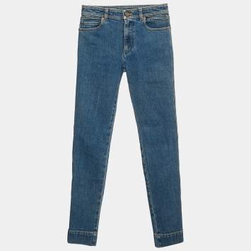 Louis Vuitton Blue Denim Skinny Jeans S Waist 26"