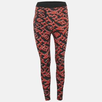 Louis Vuitton x Urs Fisher Red/Black Printed Jersey Leggings S
