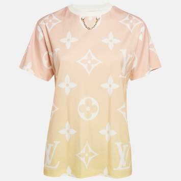 Louis Vuitton Pink Monogram Jersey T-Shirt M