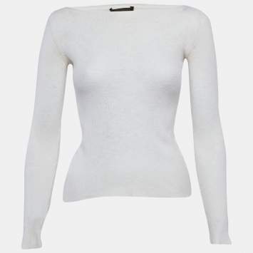 Louis Vuitton Cream Cashmere Knit Pullover M