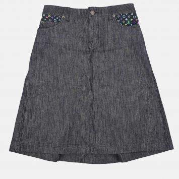 Burberry Denim Pleated Mini Skirt S Burberry | TLC
