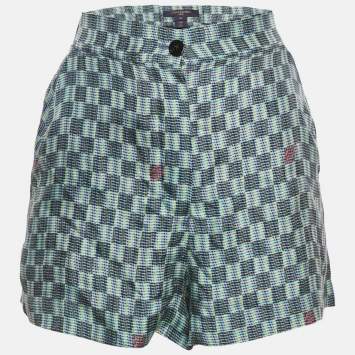 Pre Owned Louis Vuitton Multicolor Printed Silk Shorts S