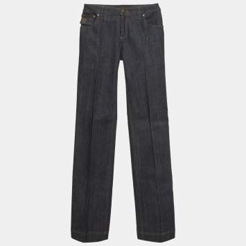 Pre Owned بنطلون جينز لويس فيتون دنيم كحلي مقاس صغير/خصر 27 بوصة