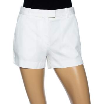 Pre Owned Louis Vuitton White Cotton Shorts S