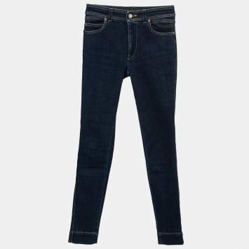 Pre Owned Louis Vuitton Blue Denim Skinny Jeans S Waist 26"