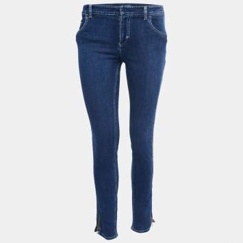 Pre Owned Louis Vuitton Dark Blue Denim Skinny Jeans M Waist 30"
