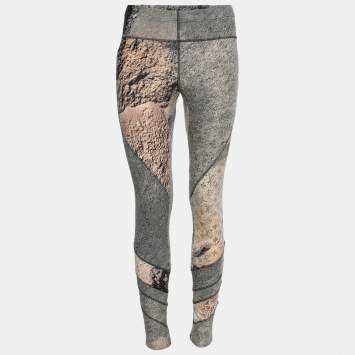 Pre Owned Louis Vuitton Multicolor Moon Print Reflective Monogram Leggings S