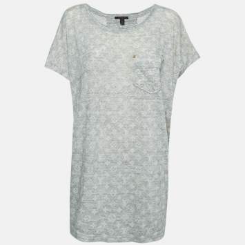 Pre Owned Louis Vuitton Grey Monogram Cotton Short Sleeve T-Shirt L