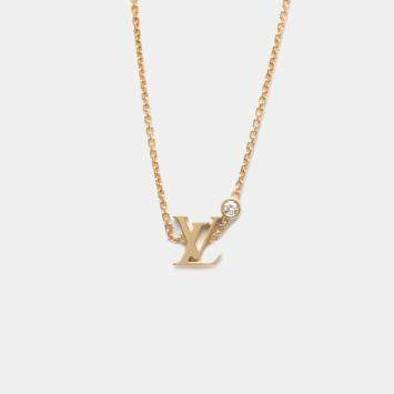 Pre Owned Louis Vuitton 18K Pink Gold Diamond Pandantif Ideal Blossom Necklace