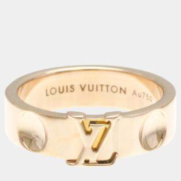 Louis Vuitton 18k Pink Gold Berg Empreinte Band Ring