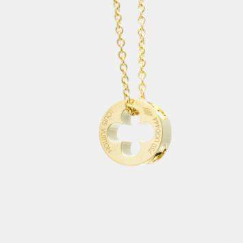 Louis Vuitton 18K Yellow Gold Empreinte Pendant Necklace