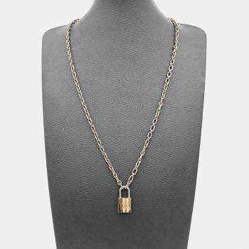 Pre Owned Louis Vuitton Lockme Gold Necklace