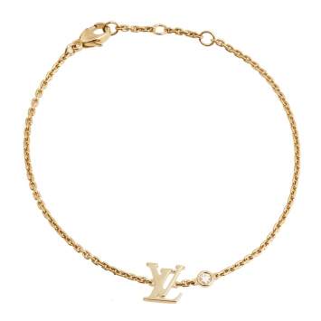 Pre Owned Louis Vuitton Idylle Blossom Diamond 18K Yellow Gold Bracelet