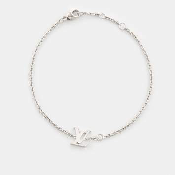 Pre Owned Louis Vuitton Idylle Blossom Diamiond 18k White Gold Bracelet