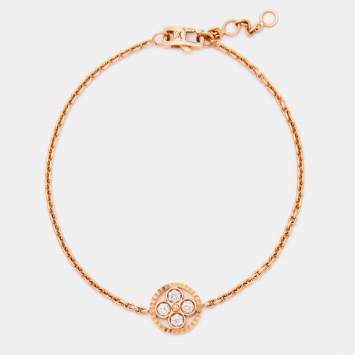 Pre Owned Louis Vuitton Blossom BB Diamond 18K Rose Gold Bracelet