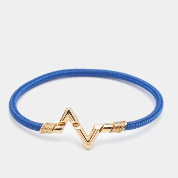 Pre Owned Louis Vuitton LV Volt Upside Down Play 18k Rose Gold Large Model Cord Bracelet