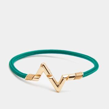 Pre Owned Louis Vuitton LV Volt Upside Down Play 18k Rose Gold Large Model Cord Bracelet Bracelets