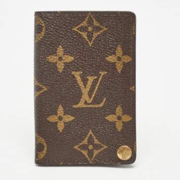 مملوكة مسبقًا Louis Vuitton Monogram Canvas Porte Cartes Credit Pression Card Holder
