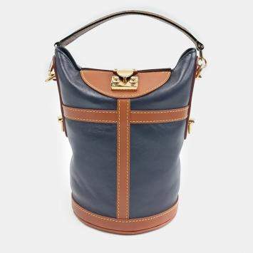 Pre Owned Louis Vuitton Blue/Brown Reverse Monogram Duffle Bag