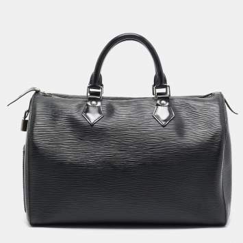Pre Owned Louis Vuitton Black Epi Leather Speedy 30 Bag