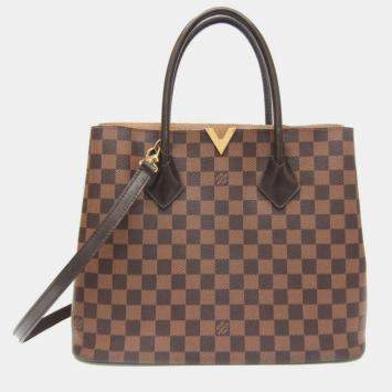 Pre Owned Louis Vuitton Brown Canvas  Kensington Tote Bag