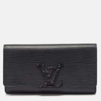 Pre Owned Louis Vuitton Black Epi Leather Louise Wallet