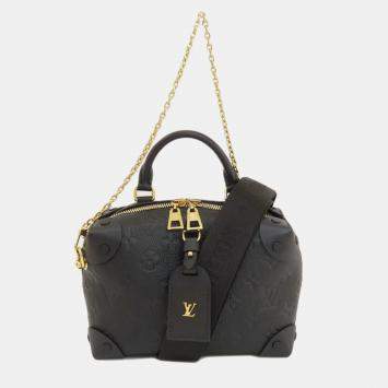 Pre Owned Louis Vuitton Black Monogram Empriente Leather Petite Malle Souple Shoulder Bag