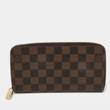 Pre Owned Louis Vuitton Damier Ebene Canvas Zippy Wallet