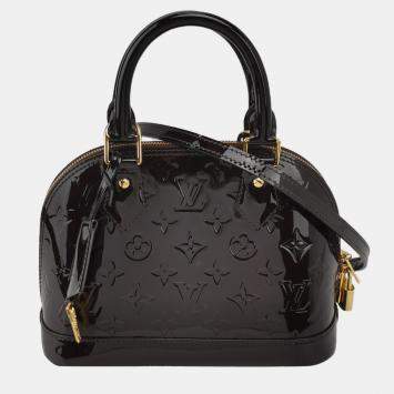 Pre Owned Louis Vuittion Amarante Monogram Vernis Alma Bag