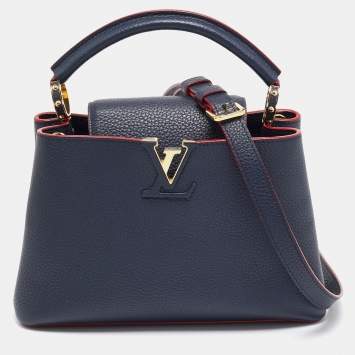Pre Owned Louis Vuitton Marine/Rouge Taurillon Leather Capucines BB Bag