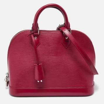 Pre Owned Louis Vuitton Fuchsia Epi Leather Alma PM Bag