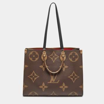 Pre Owned Louis Vuitton Reverse Monogram Giant Canvas Onthego GM Bag