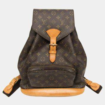 Pre Owned Louis Vuitton Brown Canvas GM Montsouris Backpacks
