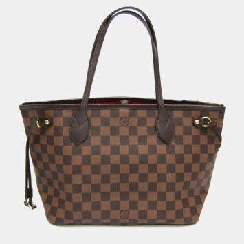 Pre Owned Louis Vuitton Brown Damier Ebene Canvas Neverfull PM Tote Bag