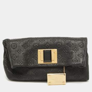 Pre Owned Louis Vuitton Black Monogram Motard Altair Clutch