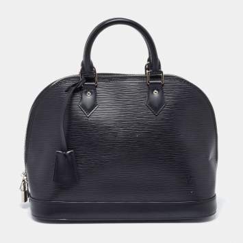 Pre Owned Louis Vuitton Black Epi Leather Alma PM Bag