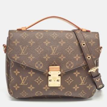 Pre Owned Louis Vuitton Monogram Canvas Pochette Metis Bag