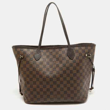 Pre Owned Louis Vuitton Damier Ebene Canvas Neverfull MM NM Bag