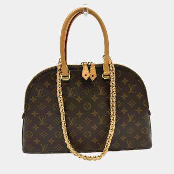 Pre Owned Louis Vuitton Brown Monogram Canvas Moon Alma Satchel
