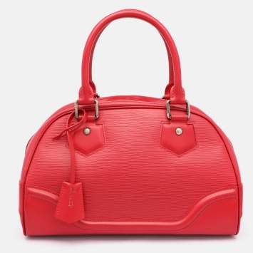 Pre Owned Louis Vuitton Rouge Epi Leather Montaigne PM Bag